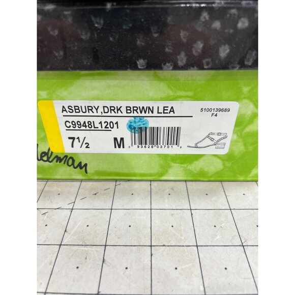 Sam Edelman Asbury Dark Brown Leather Studded Sandals Women’s  Size 7.5 M - Picture 3 of 6